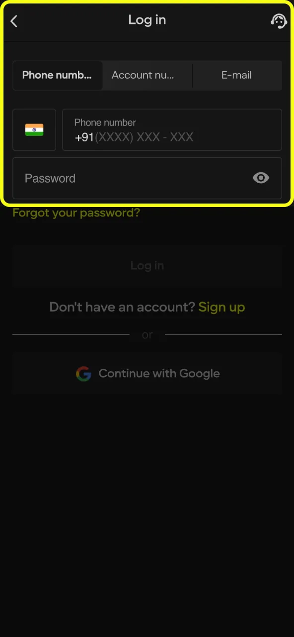 Parimatch login to manage your profile.