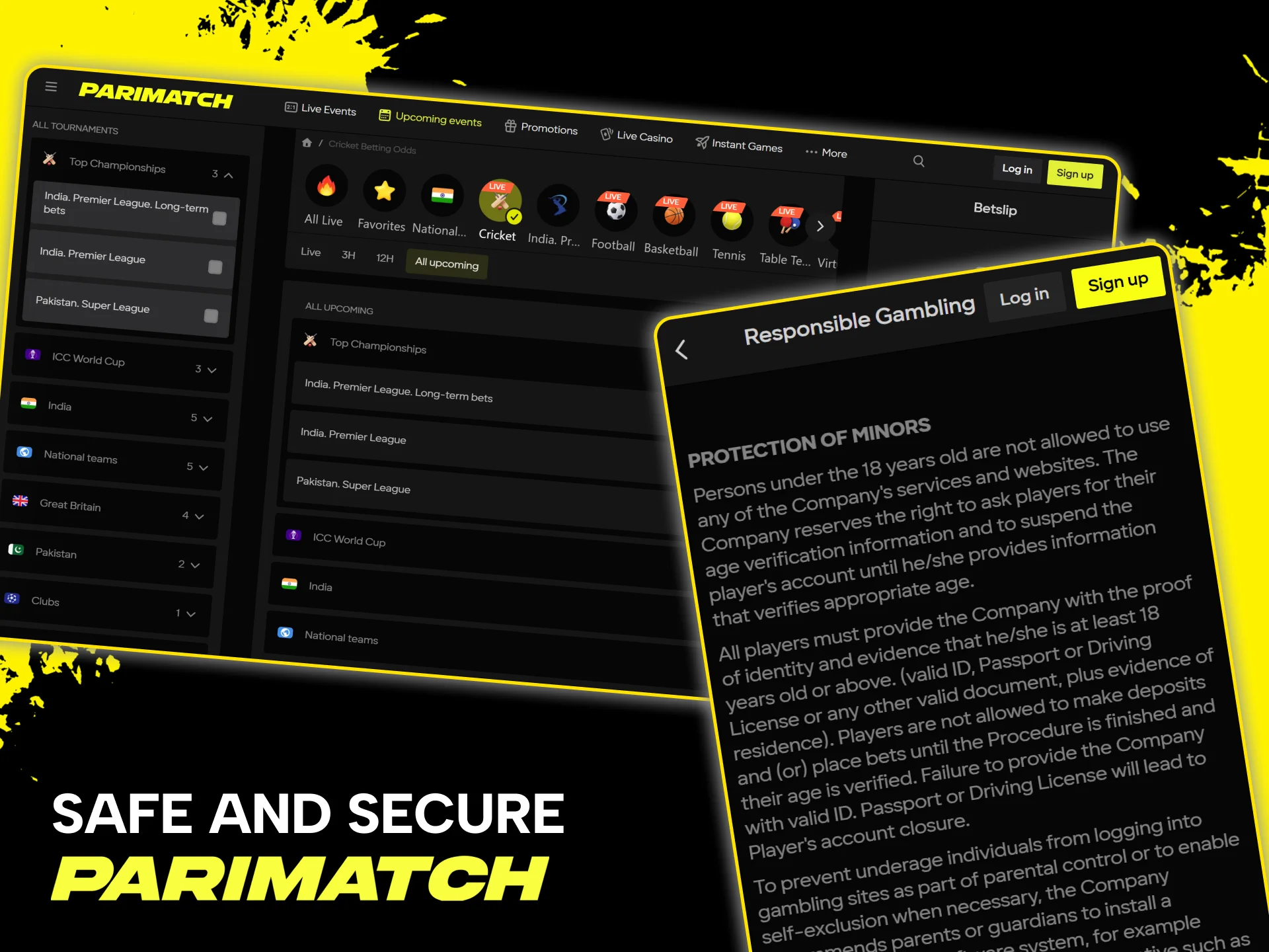 Place your bets safely on the Parimatch website, featuring reliable account verification and professional player protection measures.