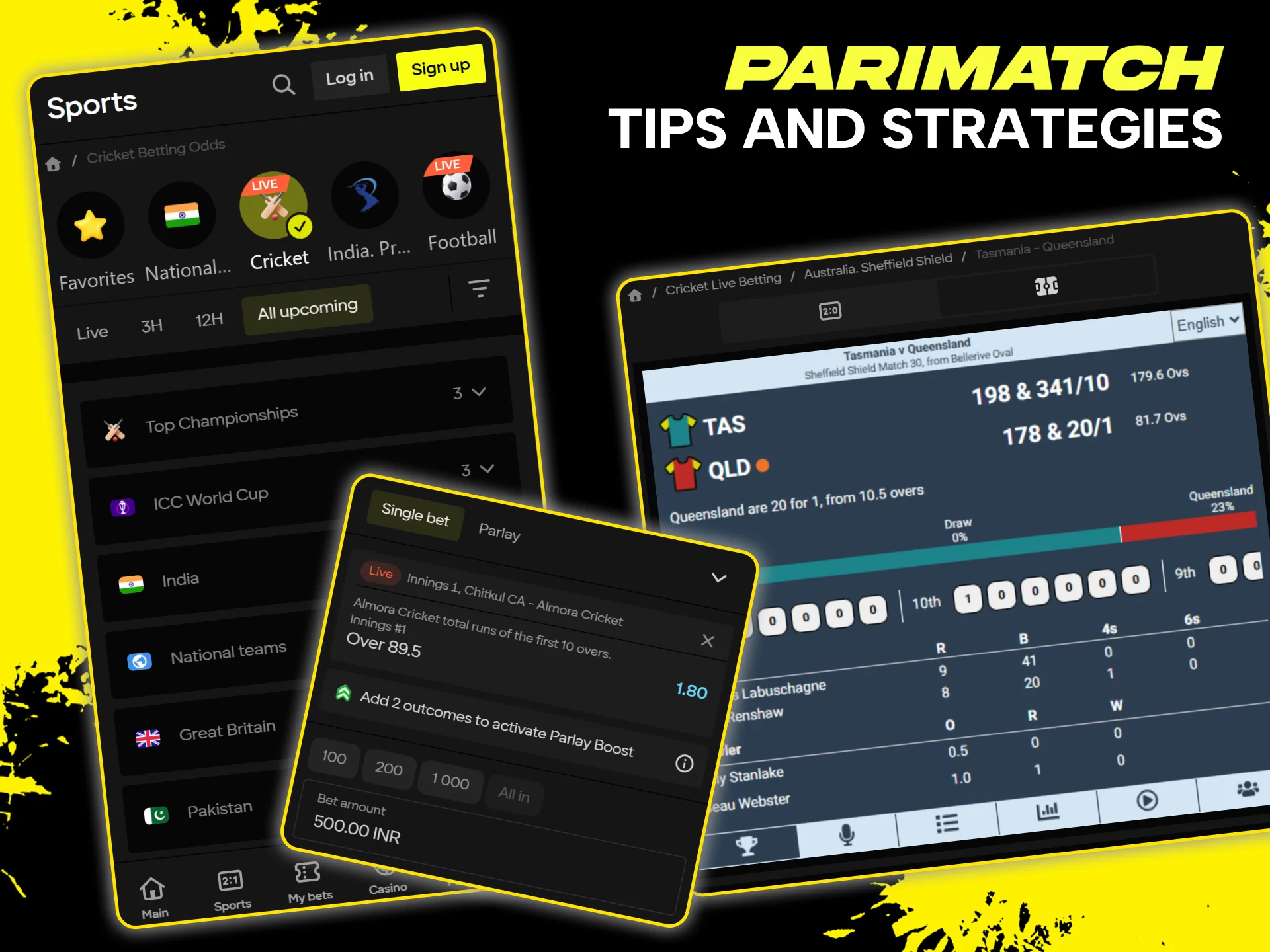 Study cricket betting strategies and live match statistics to win big on Parimatch.