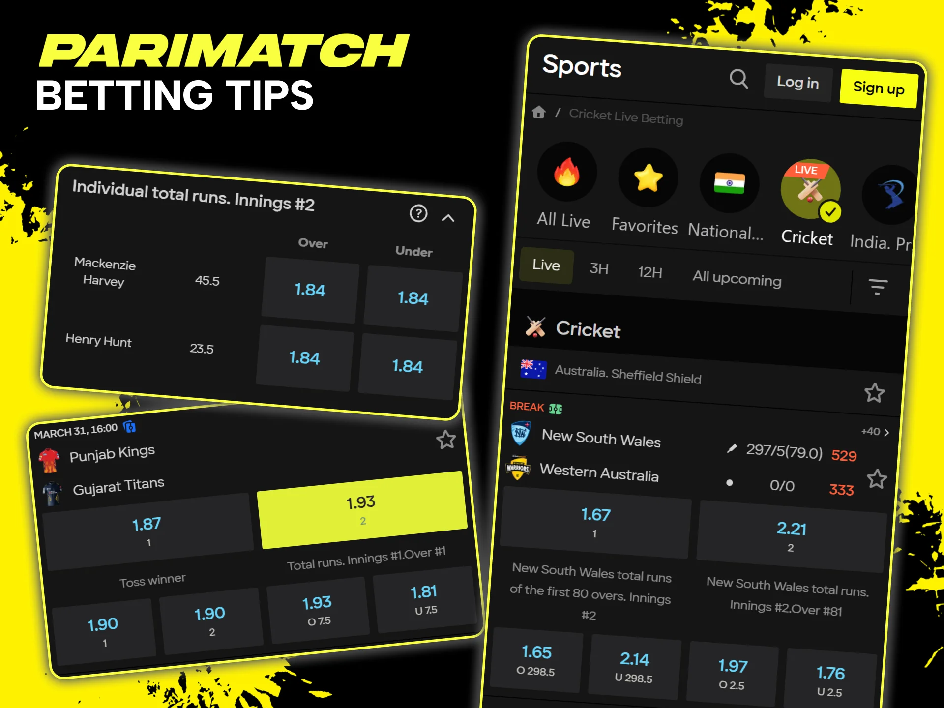Get expert betting tips and favorable odds on upcoming IPL matches — only at Parimatch.
