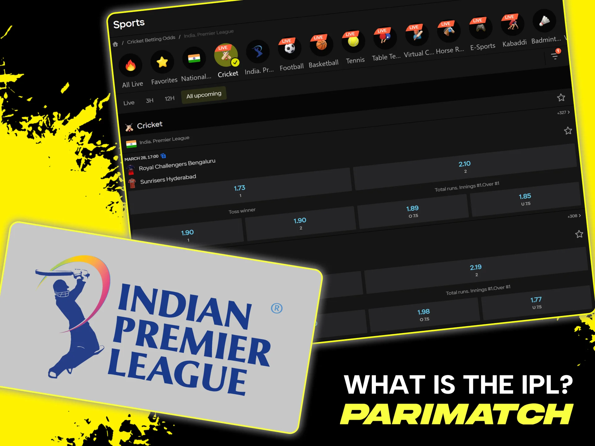 Learn more about the Indian Premier League and find the best betting lines on the Parimatch platform.